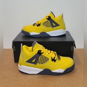 NEW Jordan 4 Retro (TD) Lightning Shoes Sneakers BQ7669-700 Kid’s Size 12c